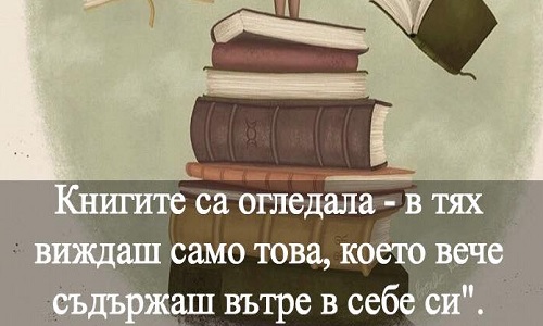 Книгите са огледала - в тях виждаш само това...